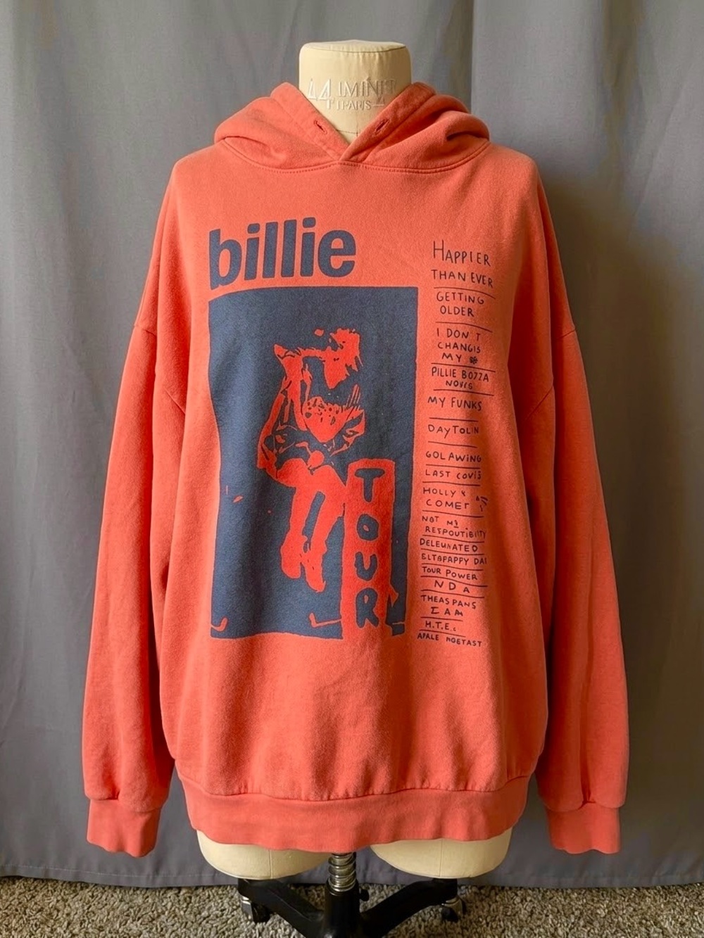 Official Billie Eilish ‘Happier Than Ever’ Tour Hoodie. Indie, Alternative, Y2K